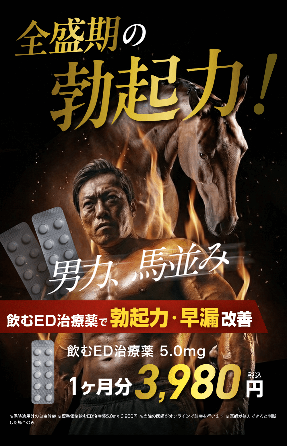 全盛期の勃起力！飲むED治療薬で勃起力・早漏回線