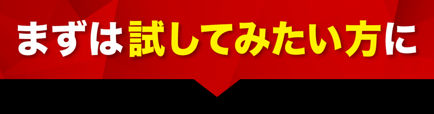 まずは試してみたい方に