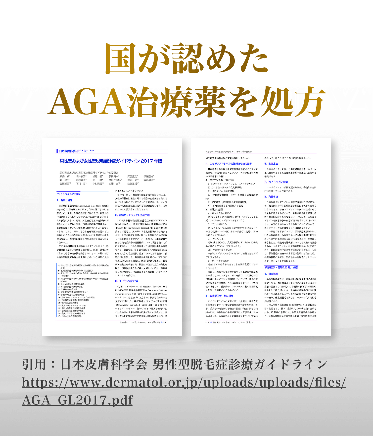 国が認めたAGA治療薬を処方
