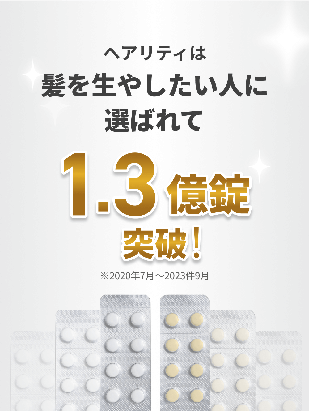 髪を生やしたい人に選ばれて1.3億錠突破！